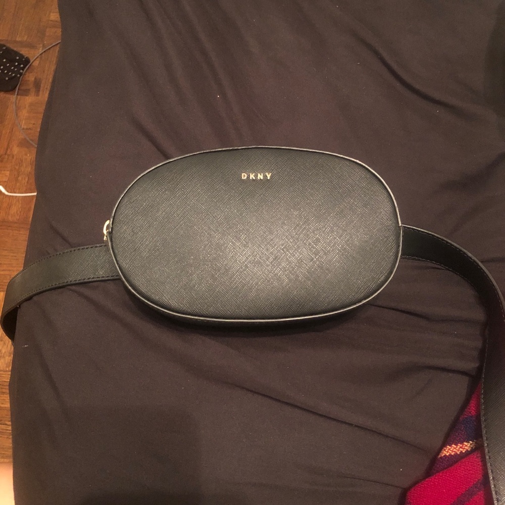 DKNY Black Oval Crossbody Bag